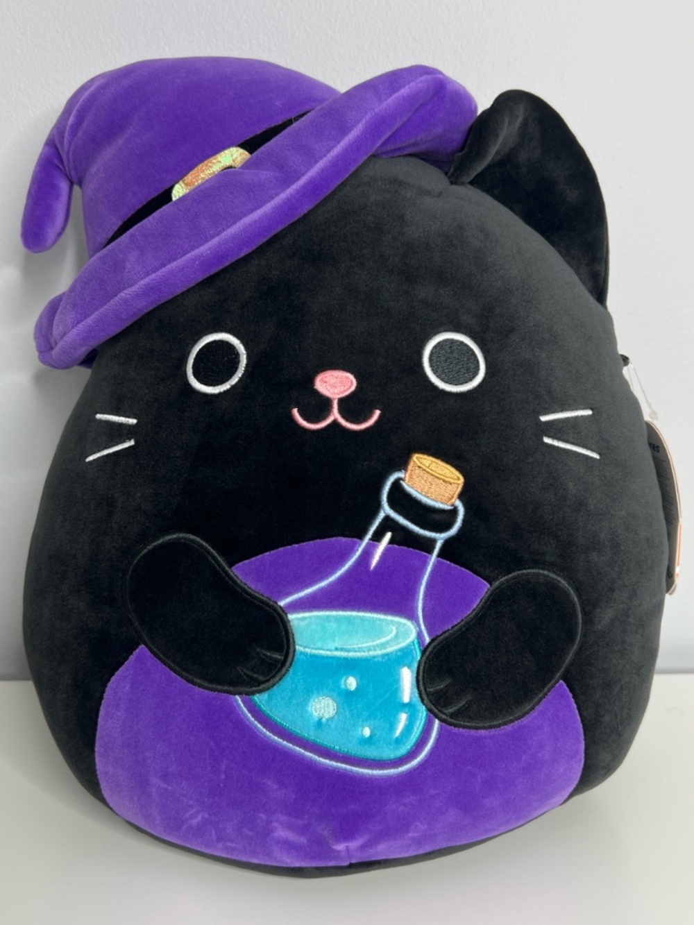 NWT Squishmallows Autumn Black Cat Witch 12" Plush Halloween Potion Kellytoy